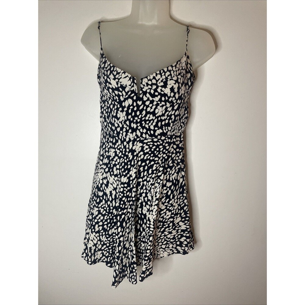 Blue Life Classy Mini Dress Spaghetti Straps Black Beige S